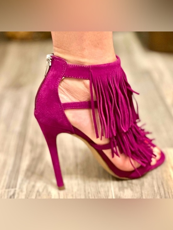 Steve Madden Shoes - STEVE MADDEN Leather Fringed Heels